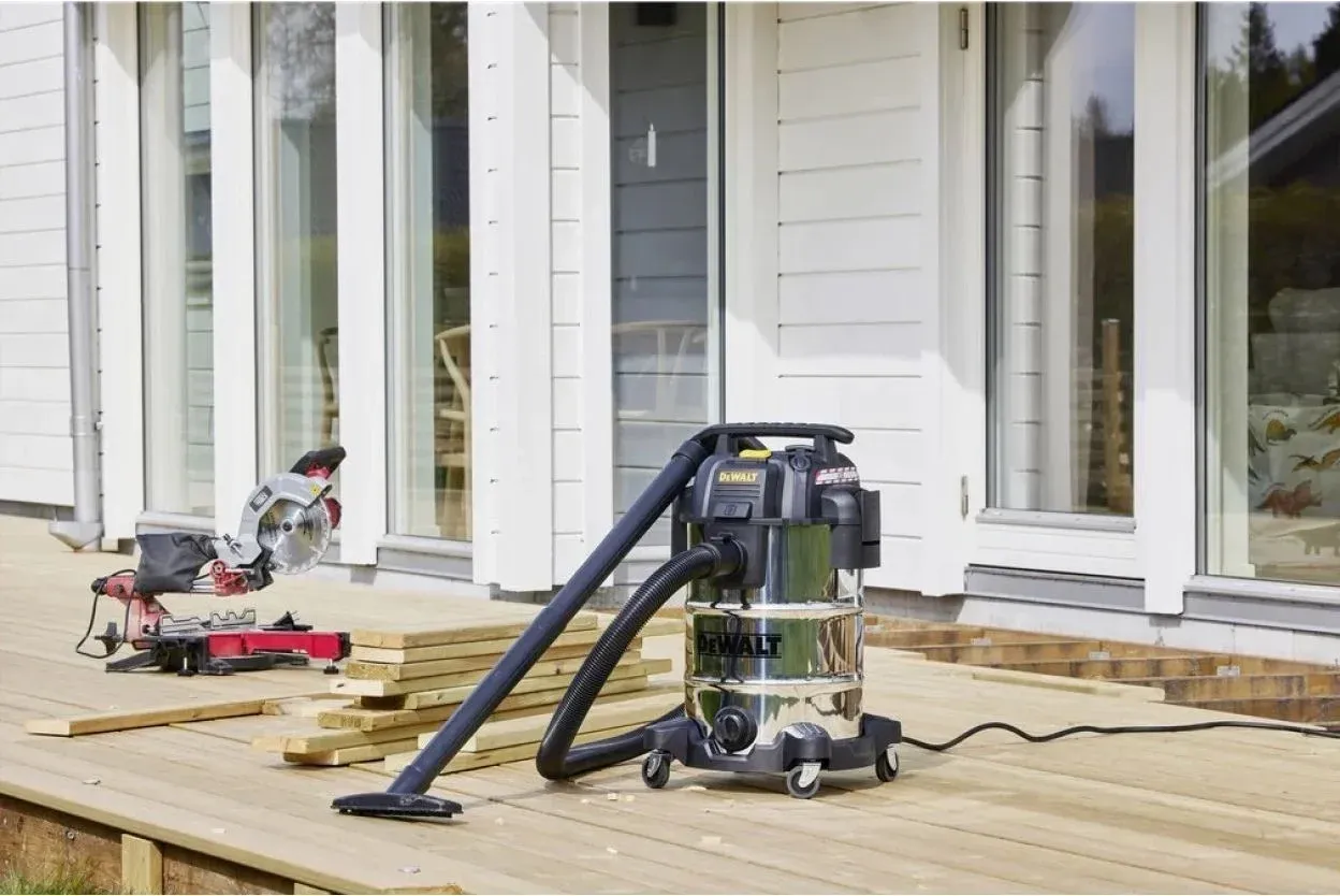 Строительный пылесос DeWalt DXV30SAPTA 750Вт уборка: сухая/влажная/выдув/сбор воды серебристый - фото 8