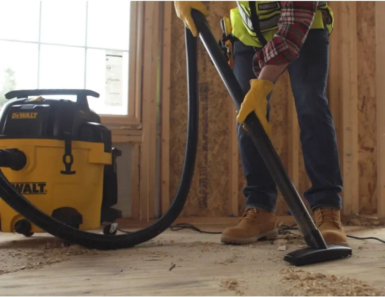Строительный пылесос DeWalt DXV23PLPTA 1150Вт уборка: сухая/влажная/выдув/сбор воды желтый - фото 3