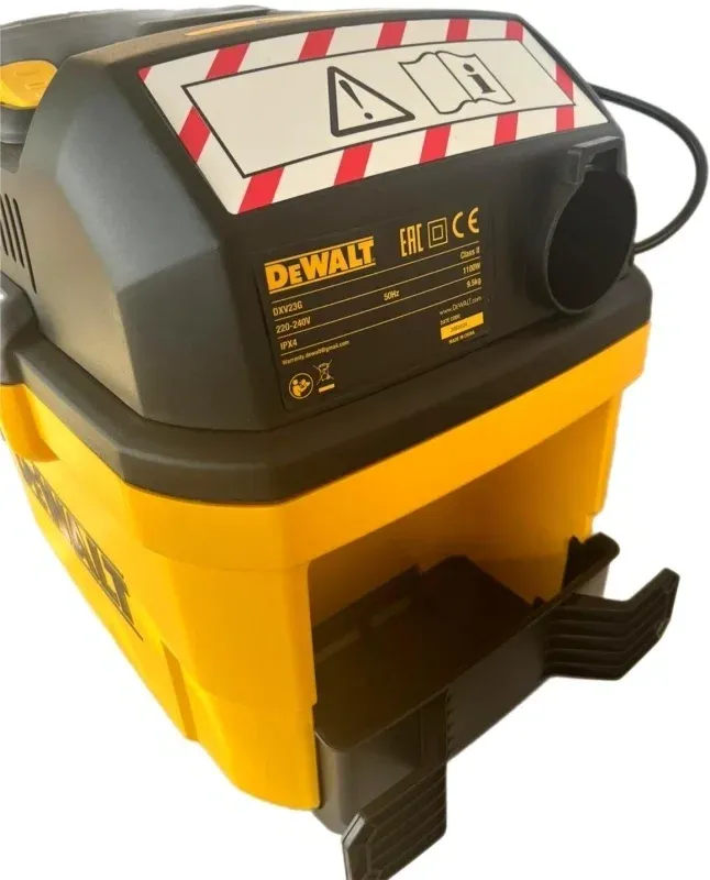Строительный пылесос DeWalt DXV23G 1100Вт уборка: сухая/влажная/выдув/сбор воды желтый - фото 3