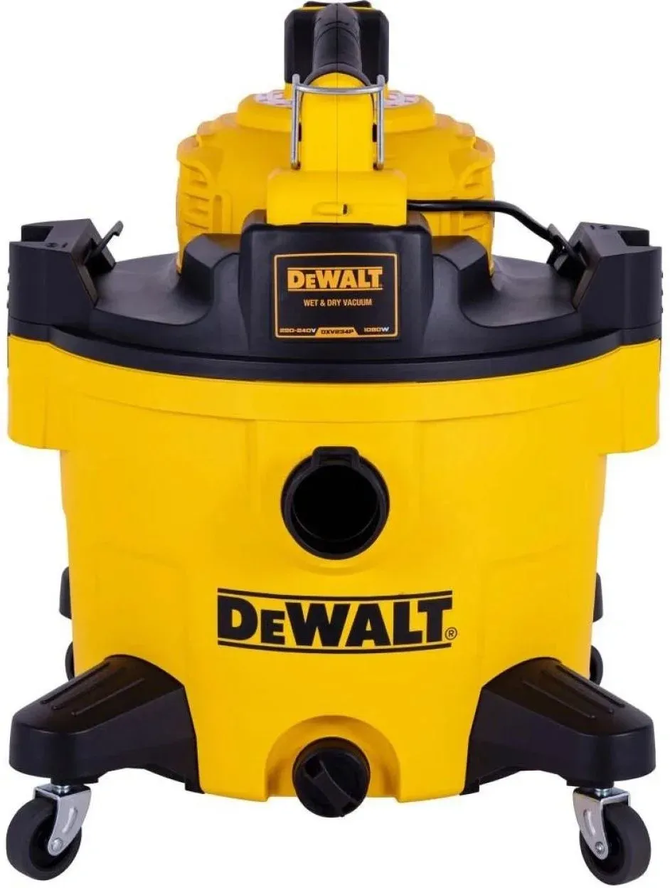 Строительный пылесос DeWalt DXV234P 1080Вт уборка: сухая/влажная/выдув/сбор воды желтый - фото 6