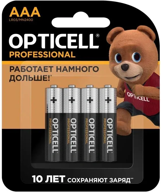 Батарейки Элементы питания OPTICELL LR03 - фото 1