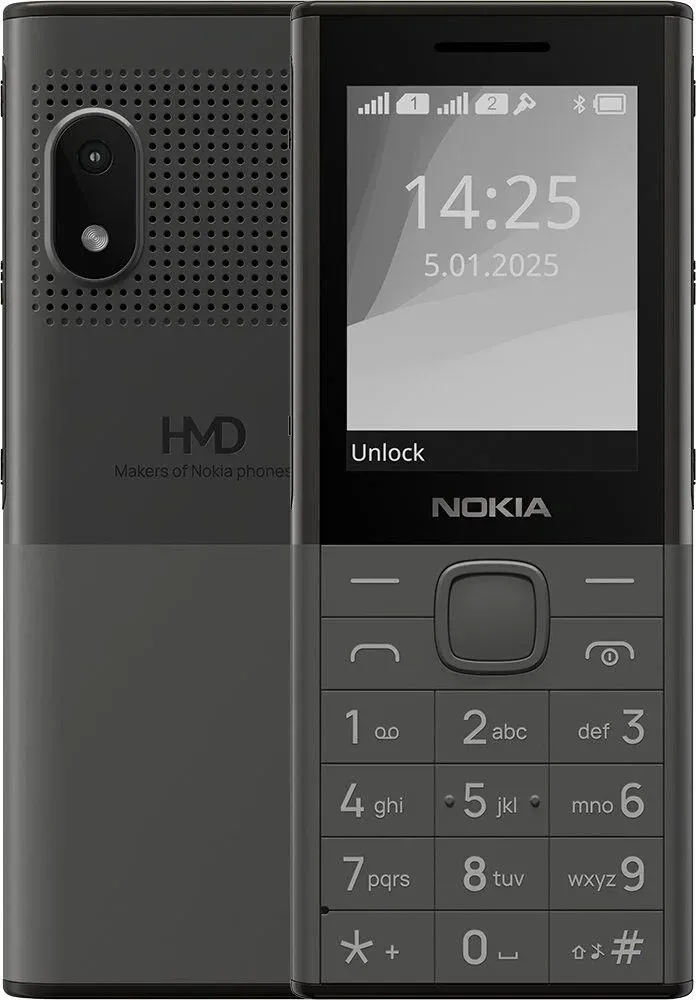 Мобильный телефон Nokia TA-1716 150 DS темно-серый моноблок 2Sim 2.4 240x320 Series 30+ GSM900/1800 Protect MP3 microSD max32Gb