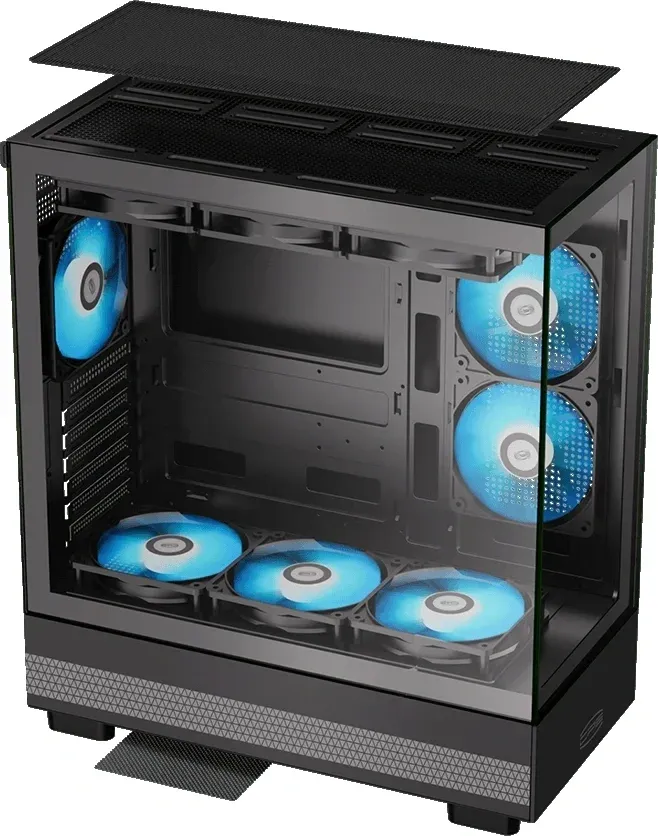 Корпус PcCooler C3Q500 черный без БП ATX 9x120mm 2x140mm 1xUSB3.0 1xUSB3.1 audio bott PSU - фото 7
