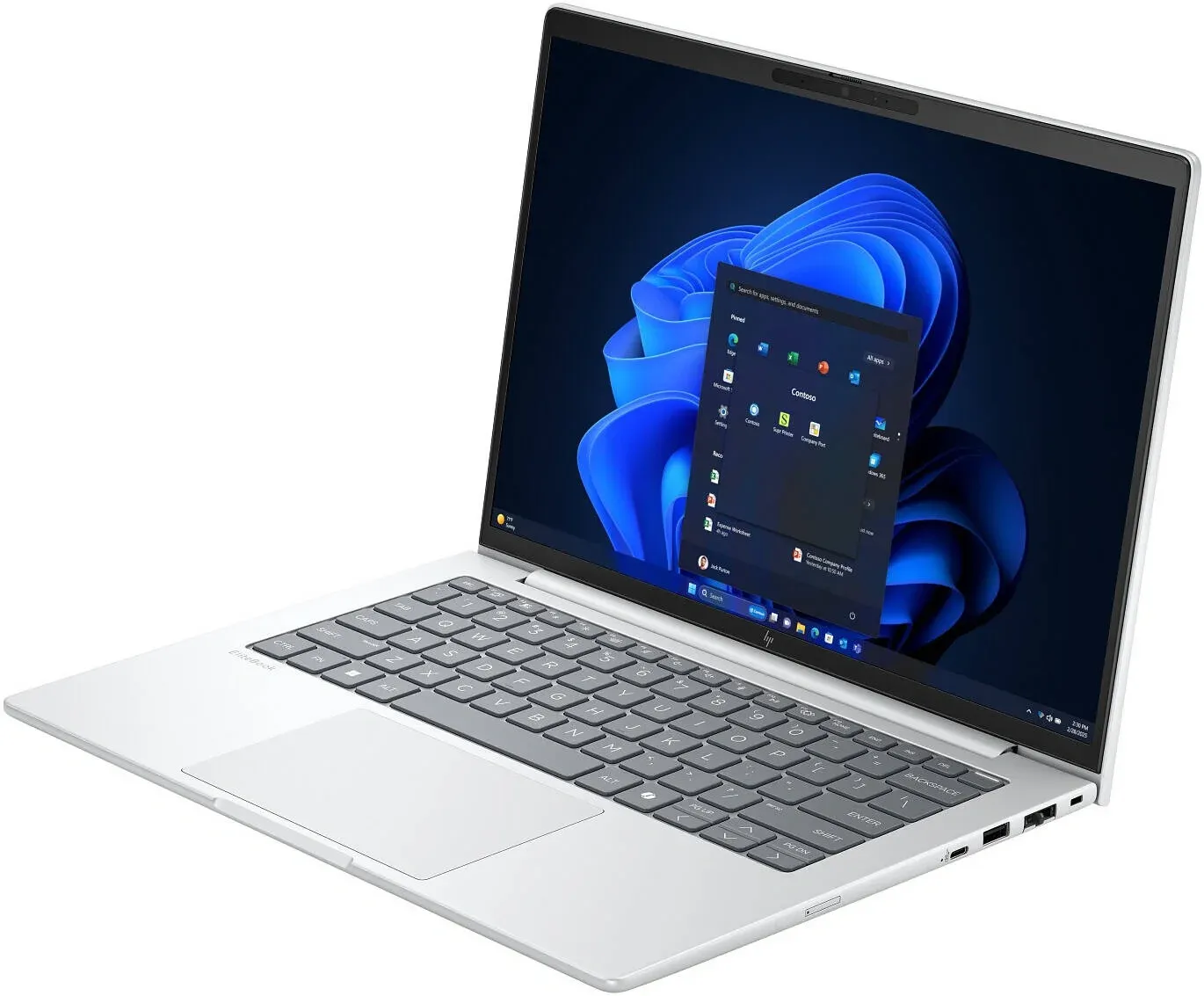Ноутбук HP EliteBook 8 G1i Core Ultra 5 225U 16Gb SSD512Gb Intel Graphics 14 IPS WUXGA 1920x1200 Windows 11 Pro 64 silver WiFi BT Cam C15A8ET - фото 2