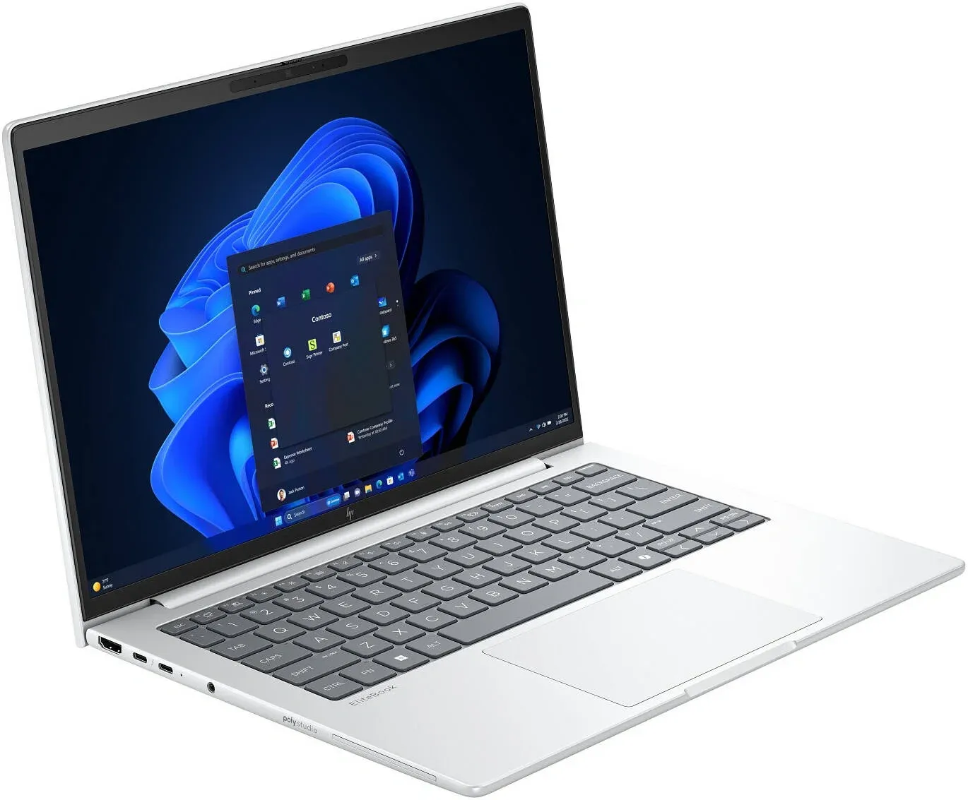 Ноутбук HP EliteBook 8 G1i Core Ultra 5 225U 16Gb SSD512Gb Intel Graphics 14 IPS WUXGA 1920x1200 Windows 11 Pro 64 silver WiFi BT Cam C15A8ET - фото 3