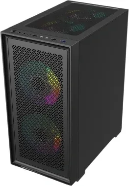 Корпус Accord ACC-1902 черный без БП mATX 7x120mm 2xUSB2.0 1xUSB3.0 audio bott PSU - фото 8