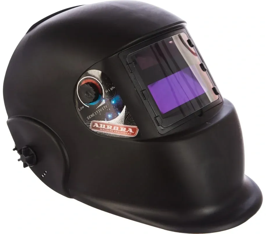 Маска сварщика Aurora A998F 9-13DIN филь.:хамел. кл.:1/2/1/1 см.экр.95x36мм черный 11258 - фото 7