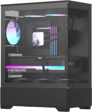 Корпус Formula Crystal Z1 V2 черный без БП ATX 6x120mm 2x140mm 1xUSB2.0 1xUSB3.0 audio bott PSU - фото 6