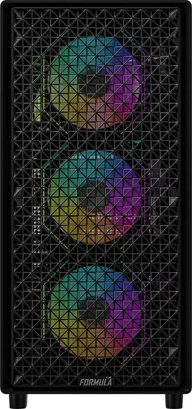 Корпус Formula Mana Dynamic AR черный без БП ATX 3x120mm 2x140mm 2xUSB3.0 audio bott PSU - фото 2
