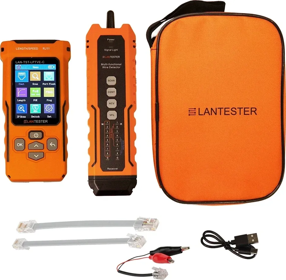 Тестер кабельный Lanmaster LAN-TST-LPTVE-C оранжевый/черный - фото 1