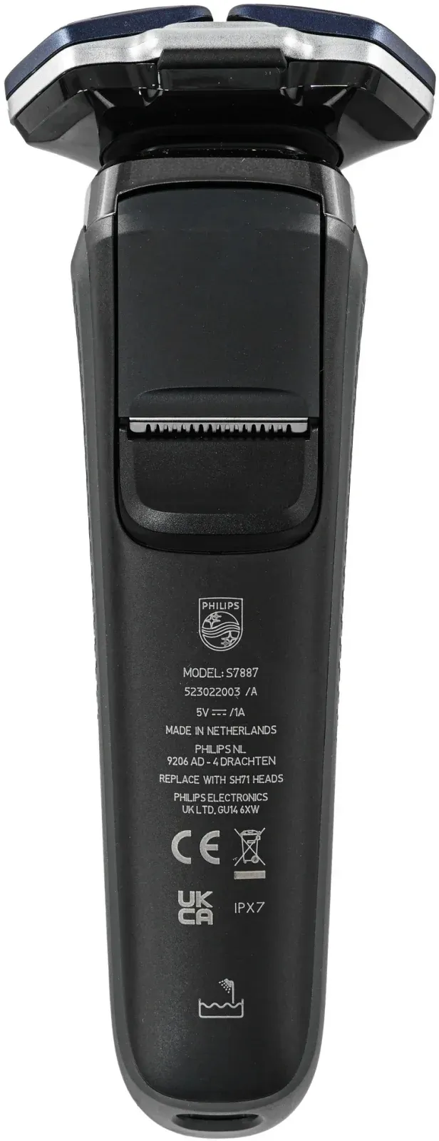 Бритва роторная Philips Series 7000 S7887/55 реж.эл.:3 питан.:аккум. черный/синий - фото 4