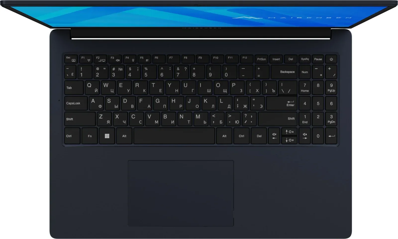 Ноутбук Maibenben M647 Ryzen 7 4800H 16Gb SSD1Tb AMD Radeon Graphics 16 IPS FHD+ 1920x1200 Linux blue WiFi BT Cam 3896mAh M6471SG0LURE3 - фото 4