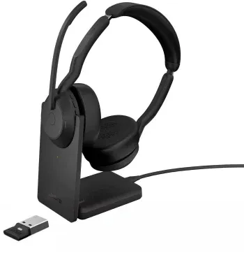 Гарнитуры наушники с микрофоном JABRA Evolve2 55 Link380а MS Stereo Stand черный - фото 4