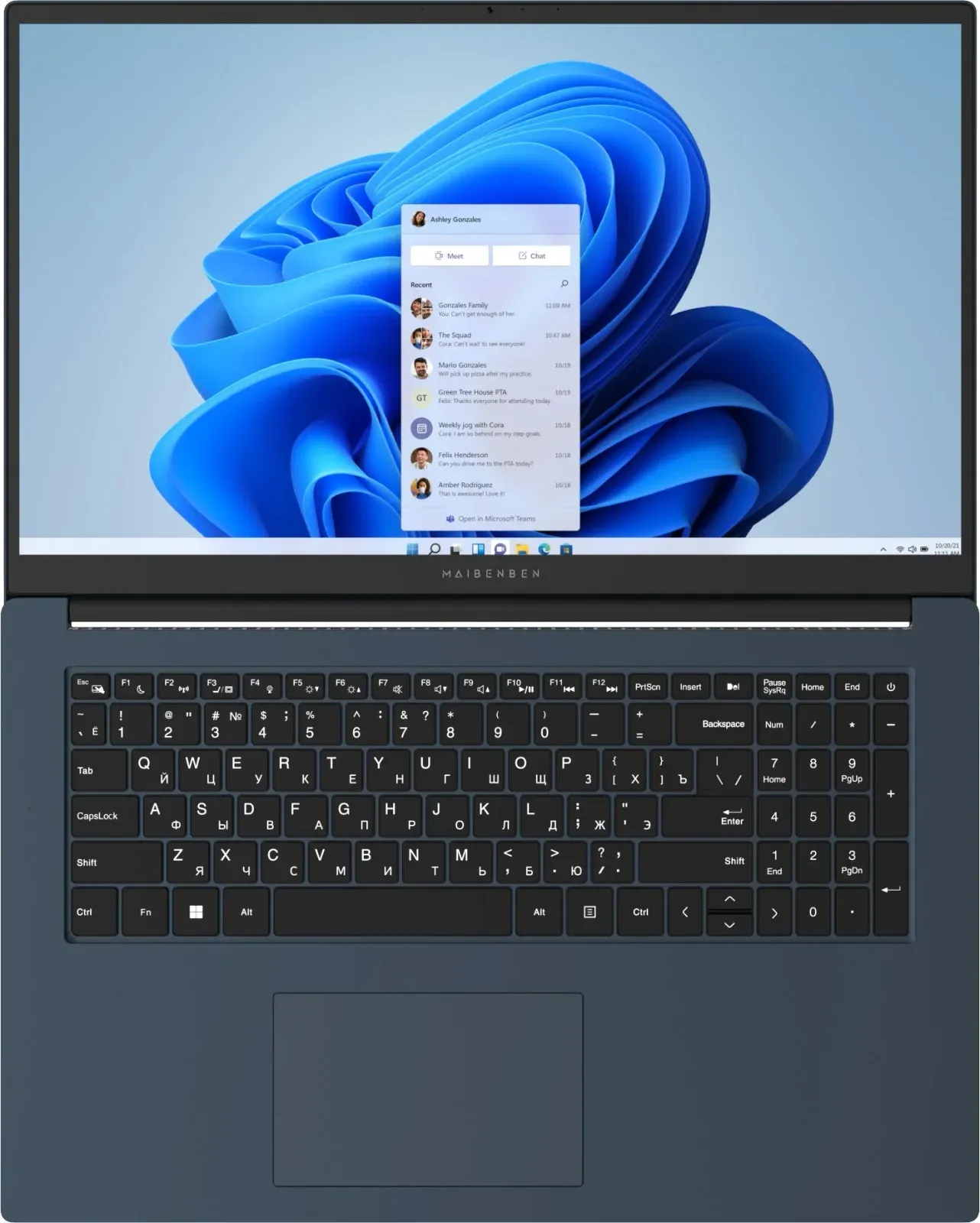 Ноутбук Maibenben M17A-R758UM Ryzen 7 5825U 16Gb SSD1Tb AMD Radeon Graphics 17.3 IPS FHD 1920x1080 Linux blue WiFi BT Cam 3896mAh M17A-R758UMG1SLURE3 - фото 5