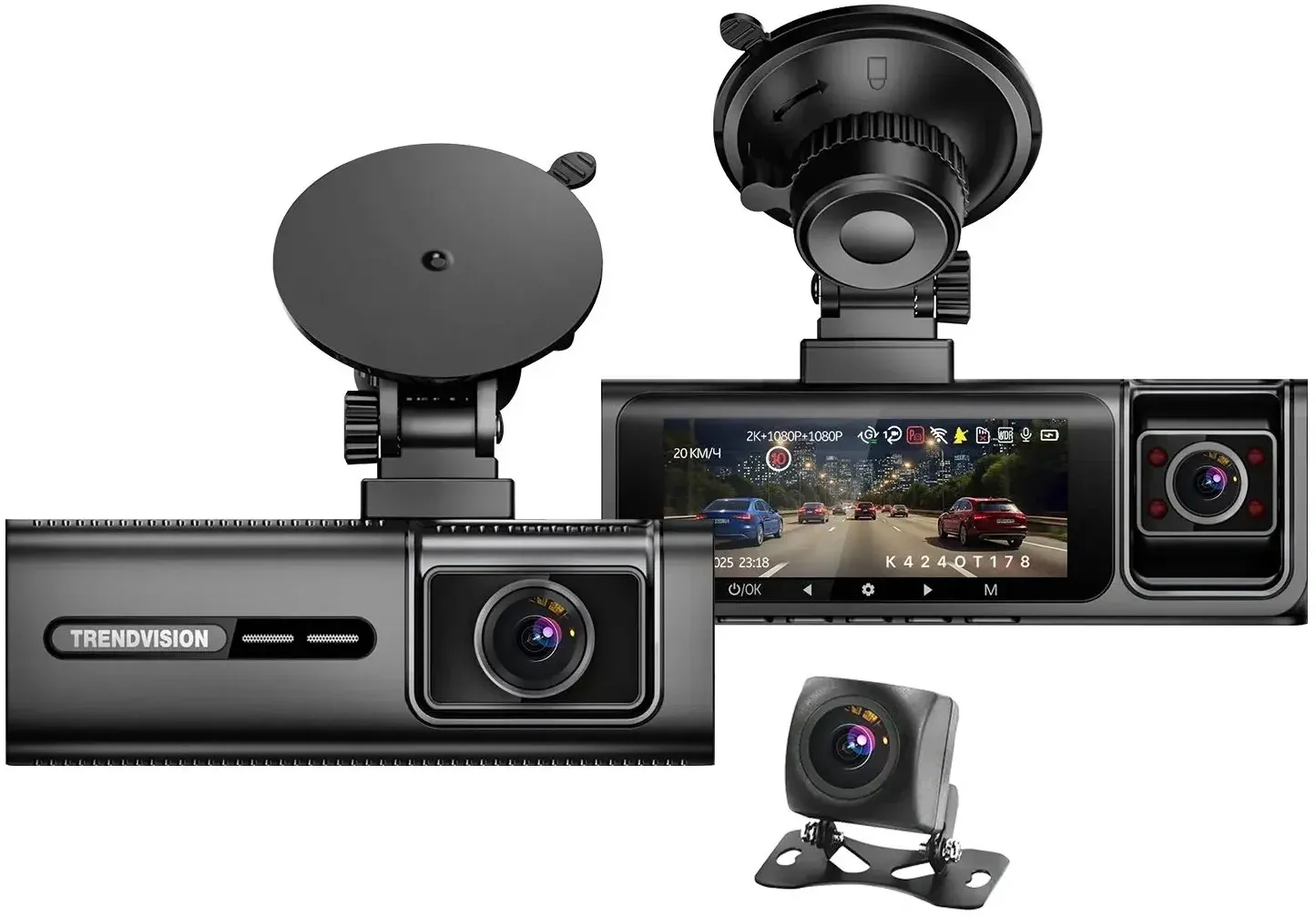 Видеорегистраторы TRENDVISION PHANTOM 3CH GPS - фото 1