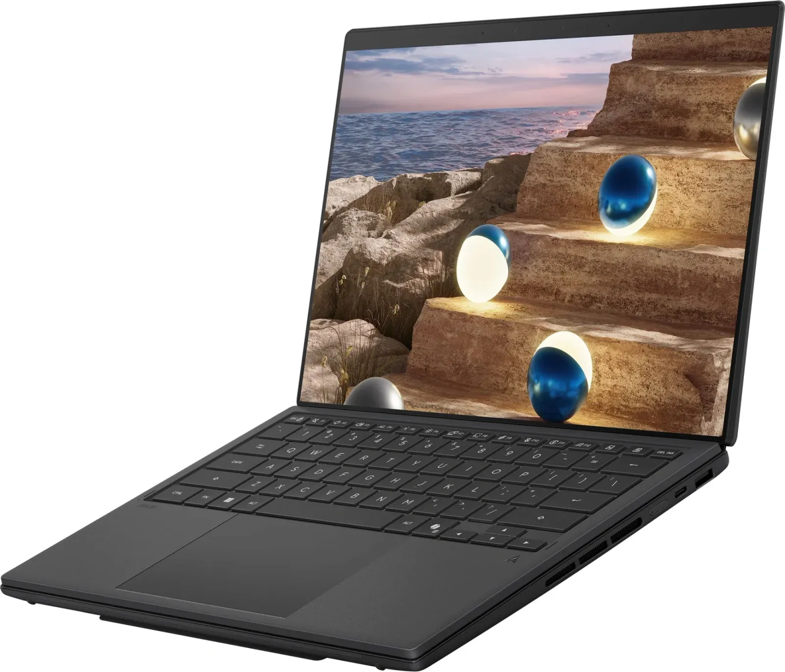 Ноутбук Asus ZenBook Duo UX8407AA-SN279X Core Ultra 9 386H 32Gb SSD1Tb Intel Graphics 14 OLED Touch 3K 2880x1800 Windows 11 Pro dk.grey WiFi BT Cam 90NB16V1-M00F80 - фото 3