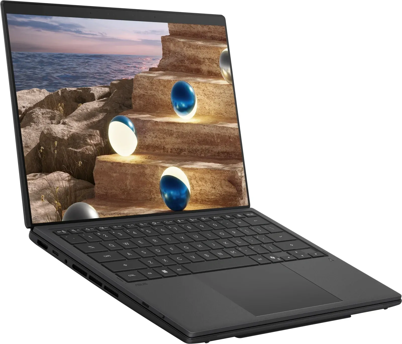 Ноутбук Asus ZenBook Duo UX8407AA-SN279X Core Ultra 9 386H 32Gb SSD1Tb Intel Graphics 14 OLED Touch 3K 2880x1800 Windows 11 Pro dk.grey WiFi BT Cam 90NB16V1-M00F80 - фото 4