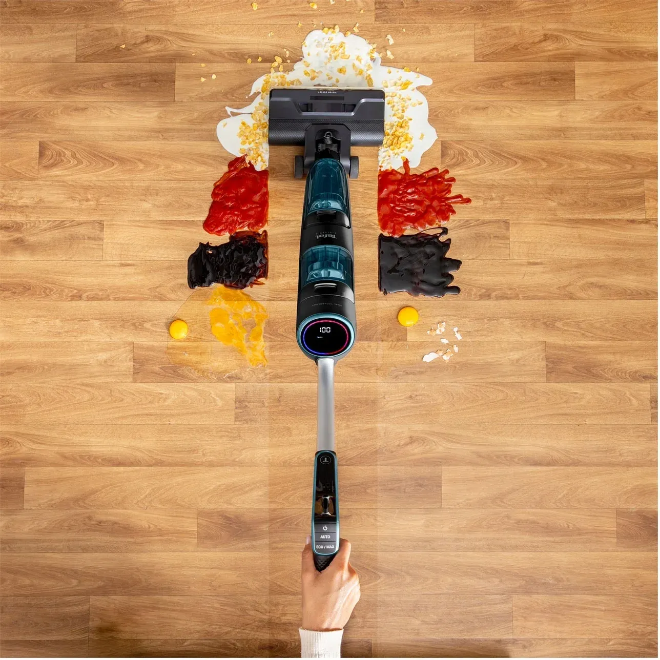 Пылесос моющий Tefal X-Clean 5 GF5555F0 200Вт серый/черный - фото 4