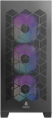Корпус Azza AEROHEX черный без БП ATX 6x120mm 2x140mm 1xUSB2.0 1xUSB3.0 audio bott PSU - фото 7