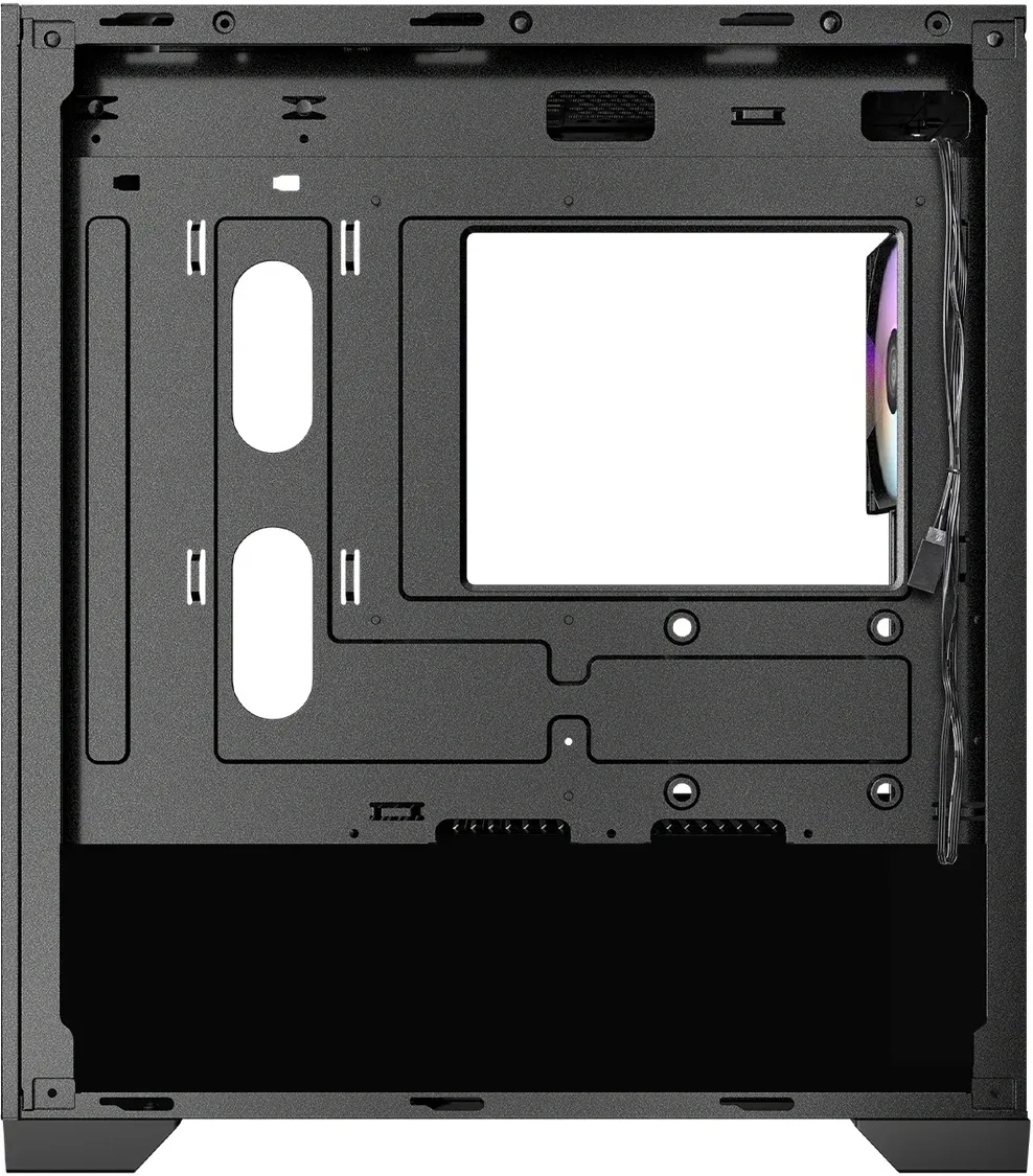 Корпус Azza AEROHEX-M черный без БП mATX 8x120mm 2x140mm 1xUSB2.0 2xUSB3.0 audio bott PSU - фото 2