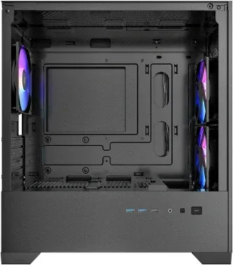 Корпус Azza AEROHEX-M черный без БП mATX 8x120mm 2x140mm 1xUSB2.0 2xUSB3.0 audio bott PSU - фото 8