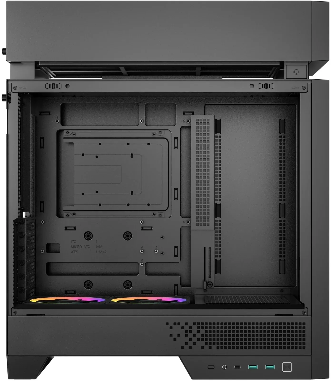 Корпус Deepcool CL660 черный/коричневый без БП ATX 4x120mm 5x140mm 2xUSB3.0 audio bott PSU - фото 4