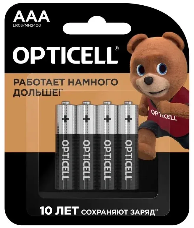 Батарейки Элементы питания OPTICELL LR03 - фото 1