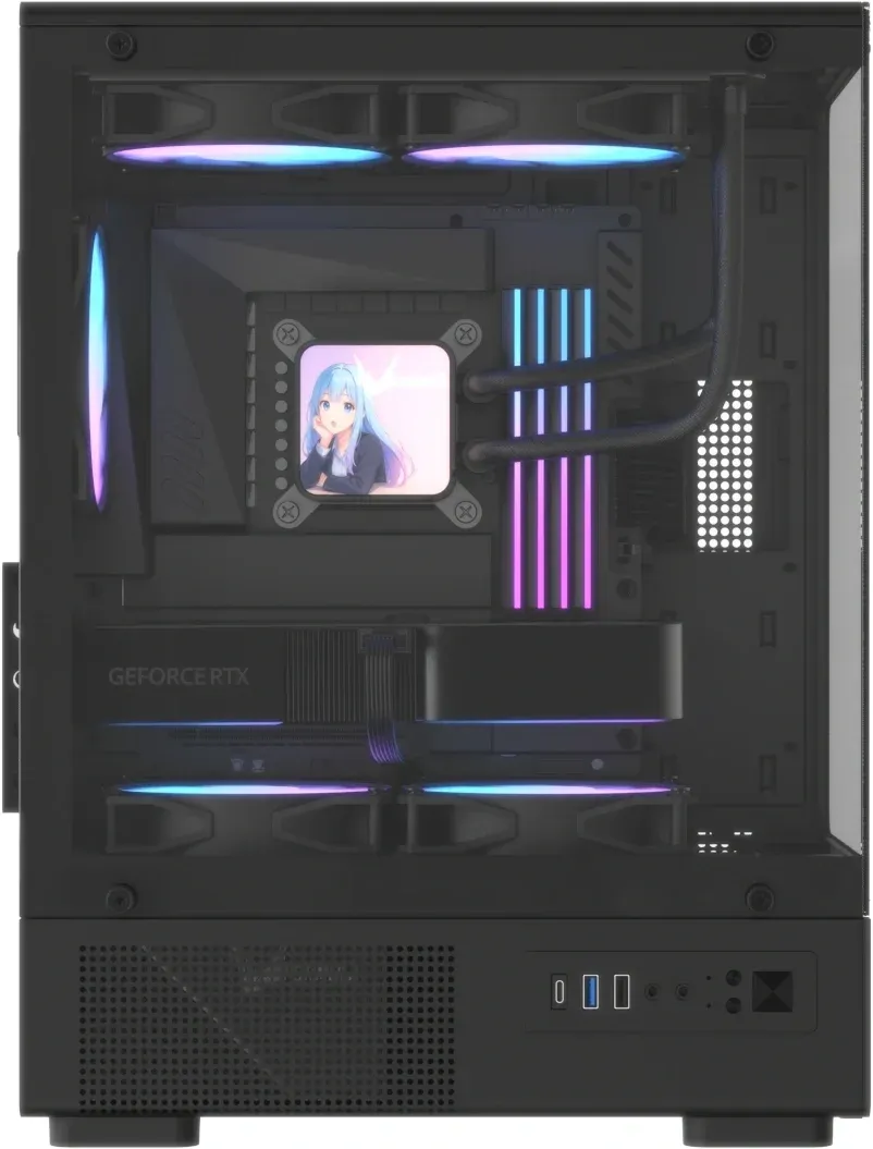 Корпус Formula Crystal Z1CM v2 черный без БП mATX 1xUSB2.0 1xUSB3.0 audio bott PSU - фото 4