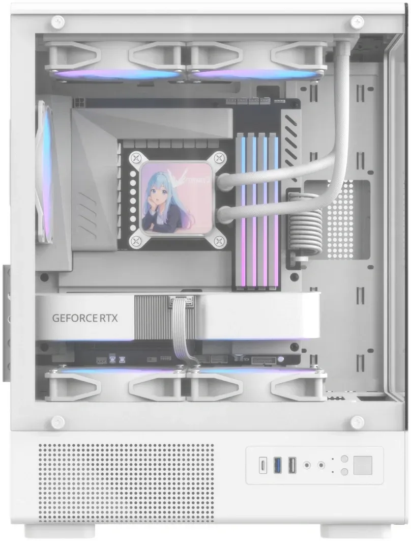 Корпус Formula Crystal Z1CM v2 белый без БП mATX 1xUSB2.0 1xUSB3.0 audio bott PSU - фото 2