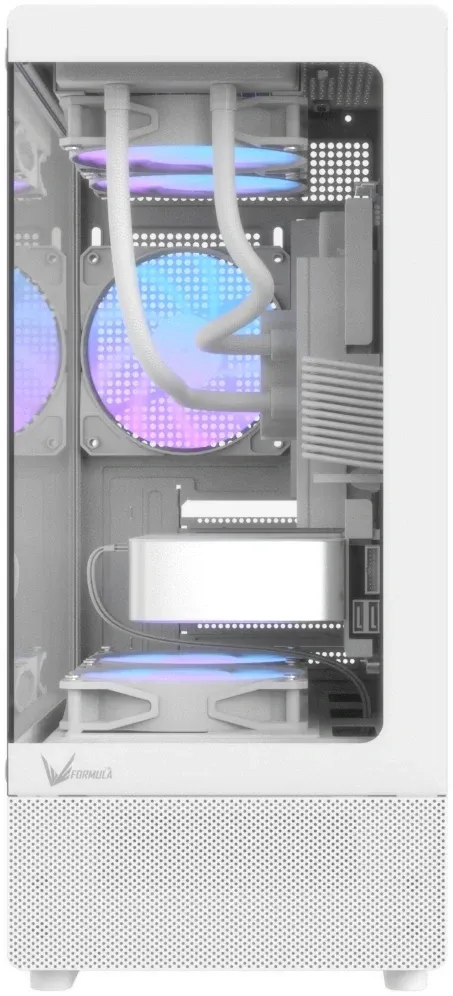 Корпус Formula Crystal Z1CM v2 белый без БП mATX 1xUSB2.0 1xUSB3.0 audio bott PSU - фото 4