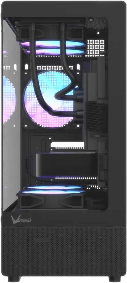 Корпус Formula Crystal Z1CM Plus AR v2 черный без БП mATX 2x120mm 1xUSB2.0 1xUSB3.0 audio bott PSU - фото 3