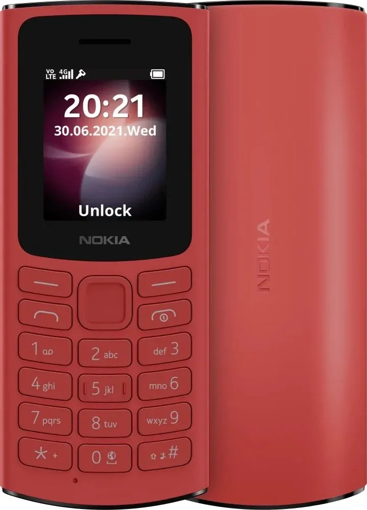 Мобильный телефон Nokia TA-1564 106 DS красный моноблок 2Sim 1.8 120x160 Series 30+ GSM900/1800 GSM1900 FM microSD max32Gb - фото 1
