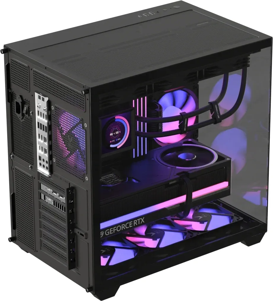 Корпус Formula Crystal Z2 v2 черный без БП ATX 10x120mm 3x140mm 1xUSB2.0 1xUSB3.0 audio bott PSU - фото 6