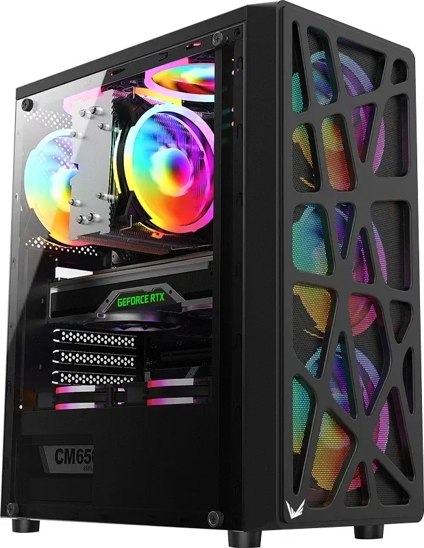 Корпус Formula Mana AR V2 черный без БП ATX 5x120mm 2xUSB2.0 1xUSB3.0 audio bott PSU - фото 1