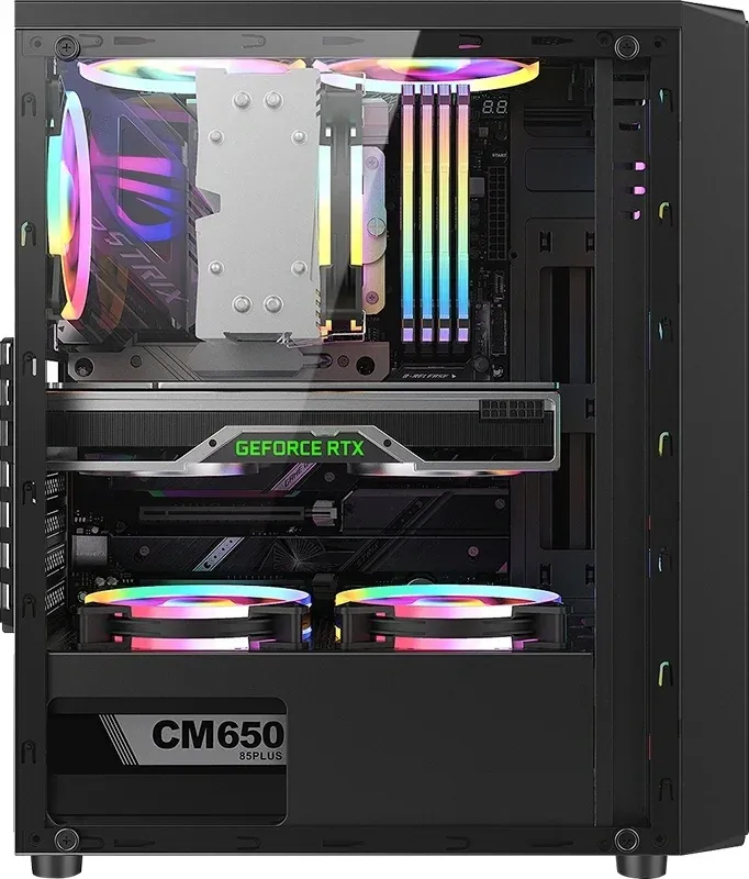 Корпус Formula Mana AR V2 черный без БП ATX 5x120mm 2xUSB2.0 1xUSB3.0 audio bott PSU - фото 3