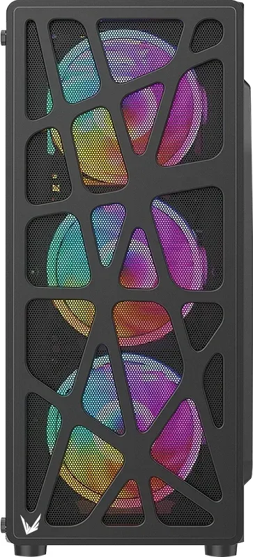 Корпус Formula Mana AR V2 черный без БП ATX 5x120mm 2xUSB2.0 1xUSB3.0 audio bott PSU - фото 5
