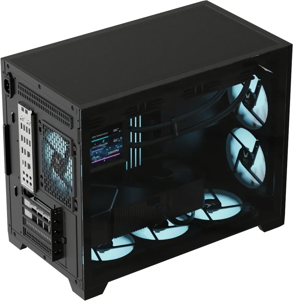 Корпус Formula Air Mesh G6 Plus AR черный без БП mATX 9x120mm 1xUSB3.0 audio - фото 4