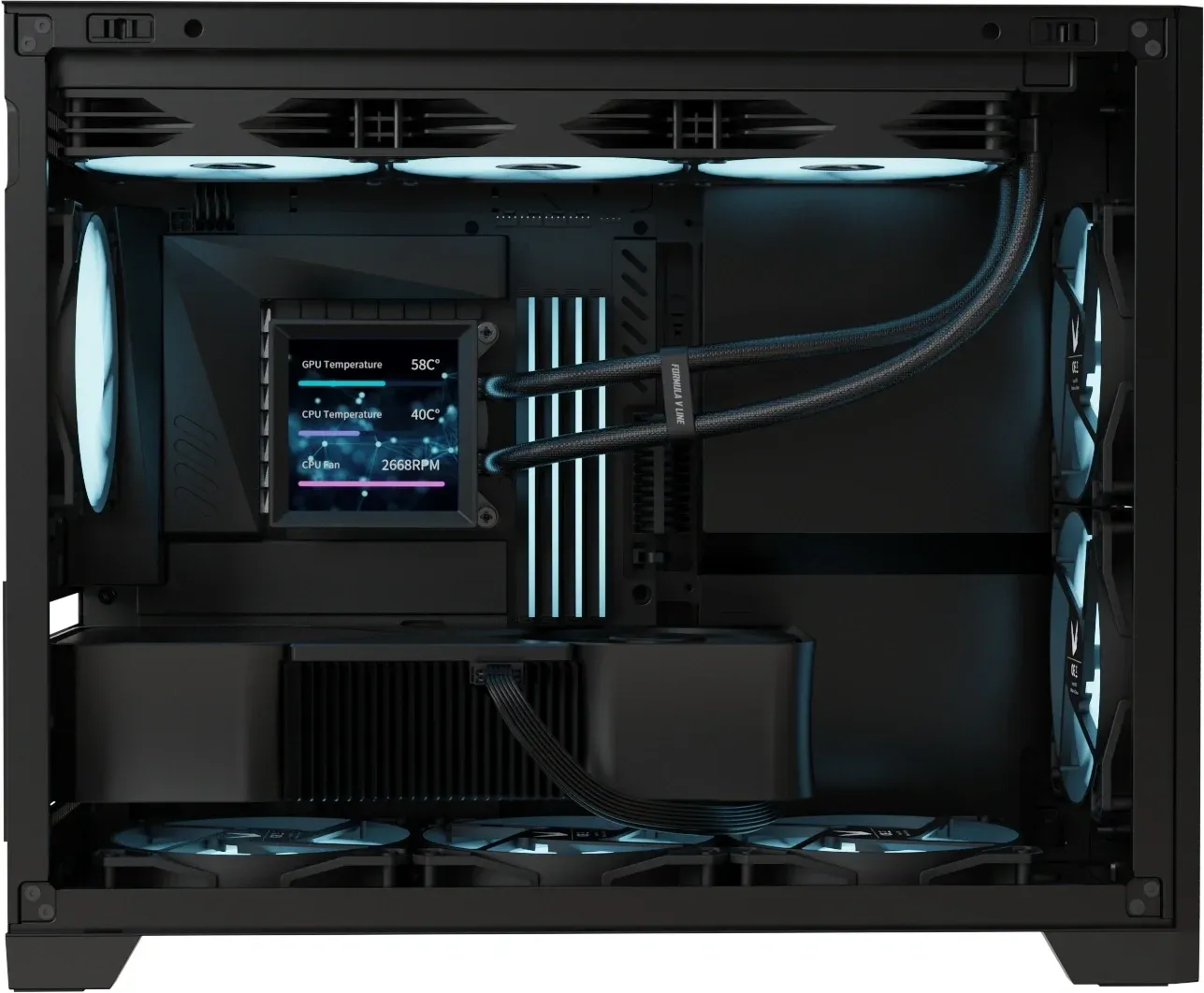 Корпус Formula Air Mesh G6 Plus AR черный без БП mATX 9x120mm 1xUSB3.0 audio - фото 5