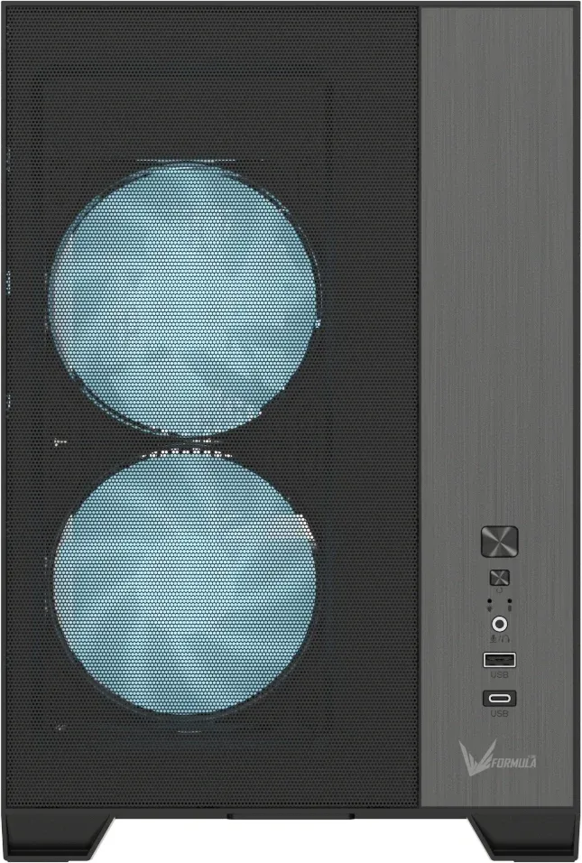 Корпус Formula Air Mesh G6 Plus AR черный без БП mATX 9x120mm 1xUSB3.0 audio - фото 6
