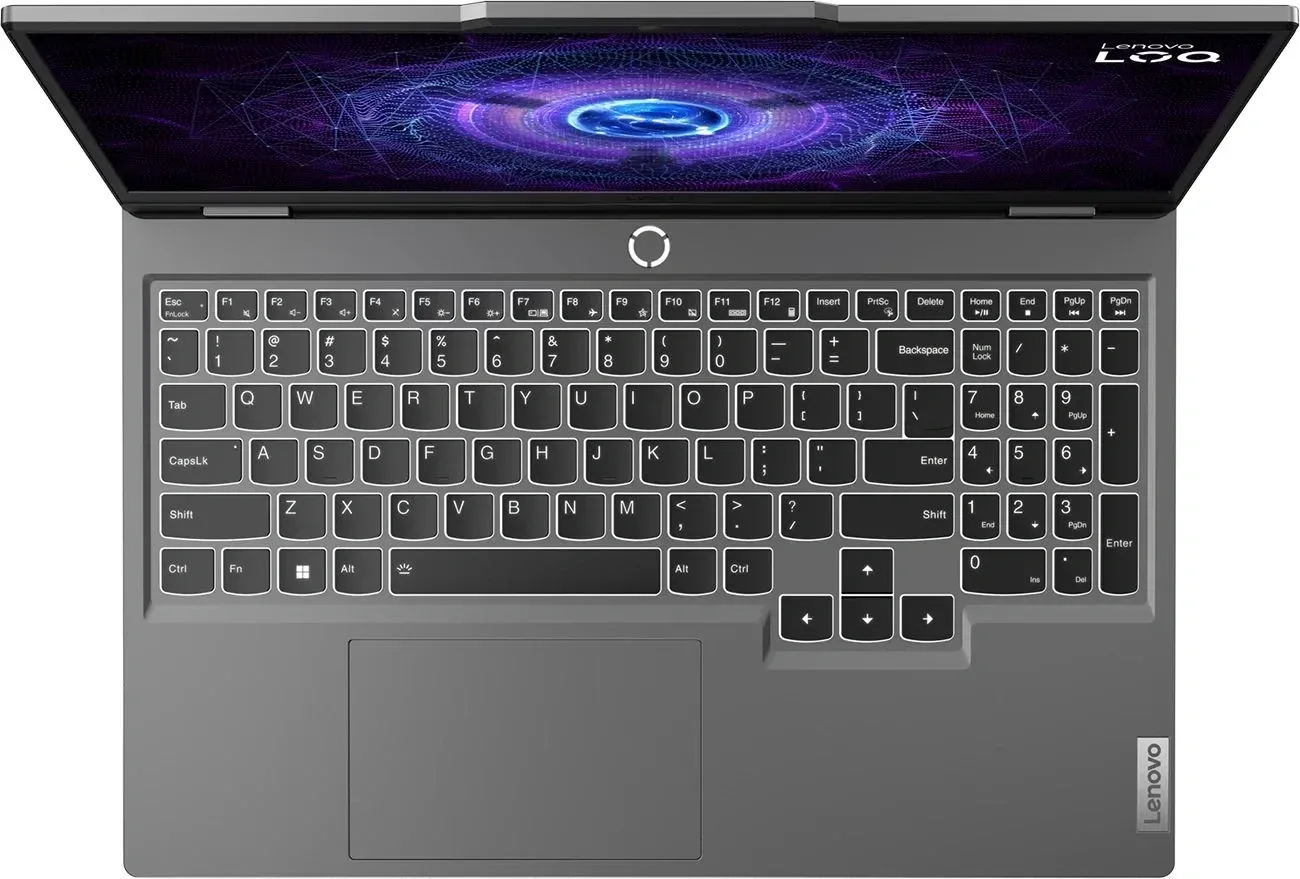 Ноутбук Lenovo LOQ 15IRX9 Core i7 13650HX 16Gb SSD512Gb NVIDIA GeForce RTX4050 6Gb 15.6 IPS FHD 1920x1080 без ОС grey WiFi BT Cam 83DV0071PS - фото 4