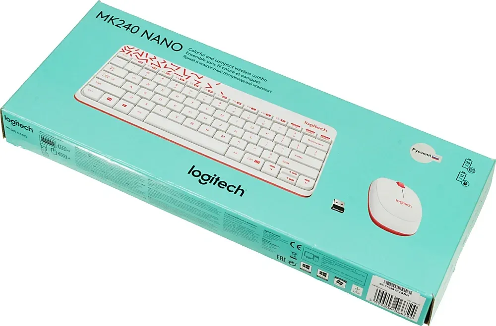 Комплекты клавиатура+мышь LOGITECH MK240 - фото 2