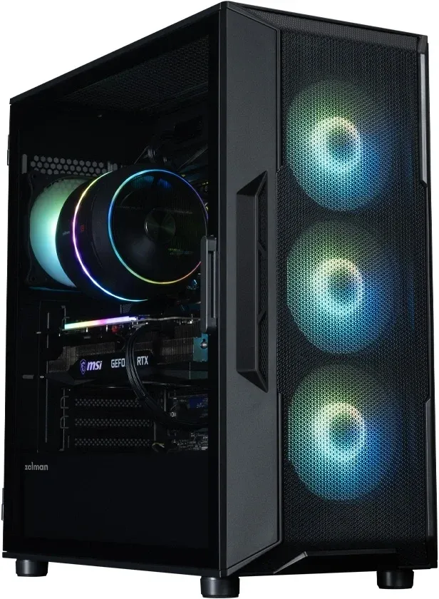 Корпус Zalman i3 Neo V2 черный без БП ATX 7x120mm 5x140mm 1xUSB3.0 audio bott PSU