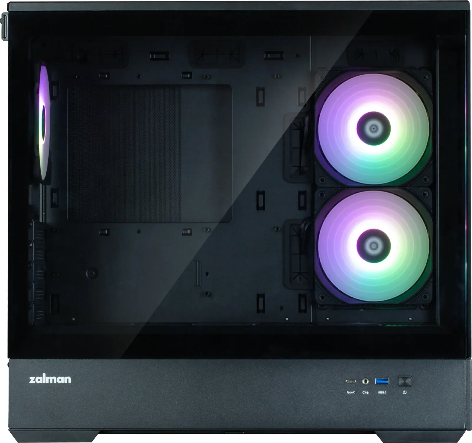 Корпус Zalman P30 V2 черный без БП mATX 6x120mm 5x140mm 1xUSB3.0 audio bott PSU - фото 4