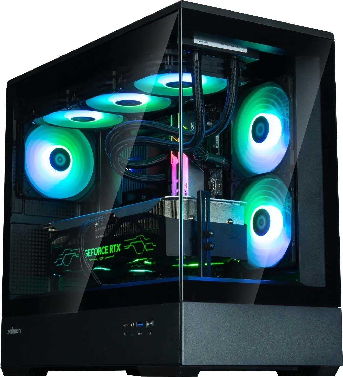 Корпус Zalman P30 V2 черный без БП mATX 6x120mm 5x140mm 1xUSB3.0 audio bott PSU - фото 7