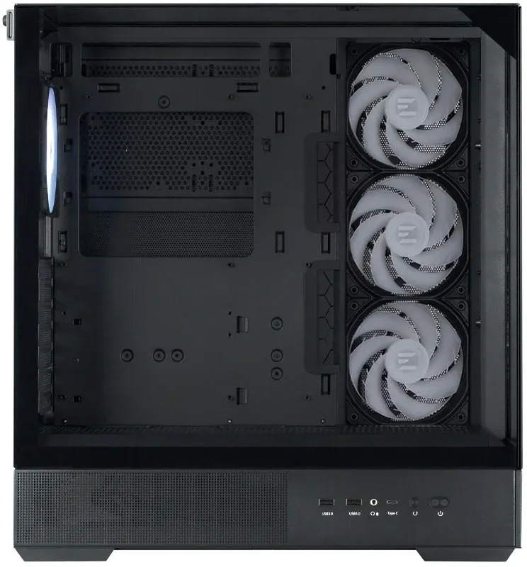 Корпус Zalman P40 Prism Plus черный без БП ATX 5x120mm 2xUSB3.0 audio bott PSU - фото 8