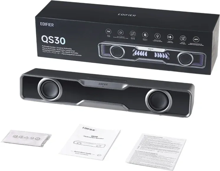 Колонки Edifier QS30 2.0 черный 5Вт BT - фото 2