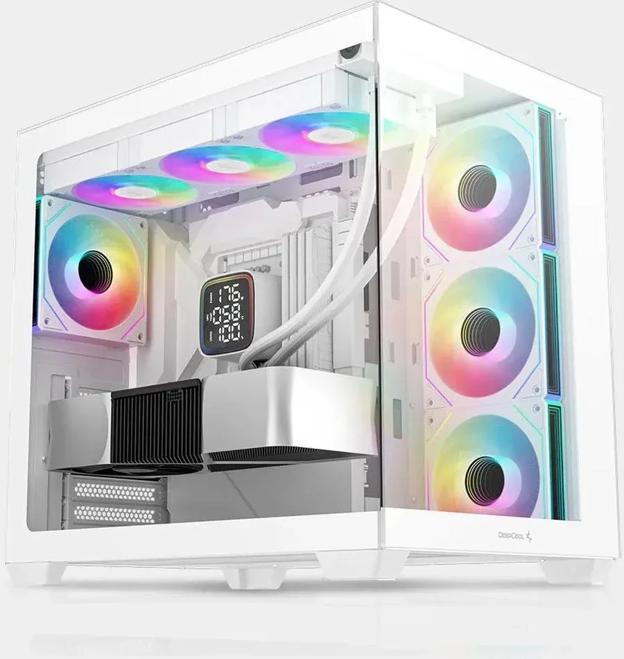 Корпус Deepcool CG530 4F белый без БП ATX 6x120mm 4x140mm 1xUSB3.0 audio bott PSU - фото 2