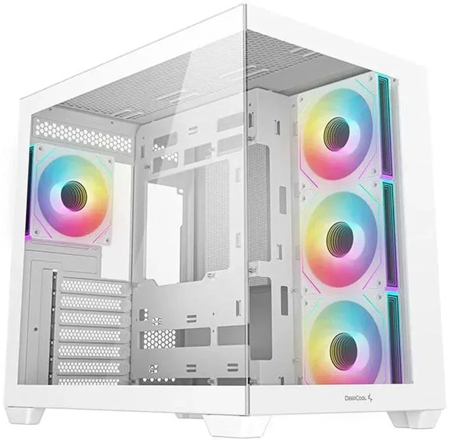 Корпус Deepcool CG530 4F белый без БП ATX 6x120mm 4x140mm 1xUSB3.0 audio bott PSU - фото 3