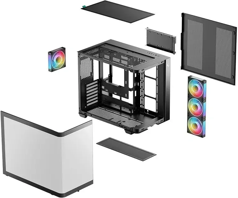 Корпус Deepcool CG530U 4F черный без БП ATX 6x120mm 4x140mm 2xUSB3.0 audio bott PSU - фото 2