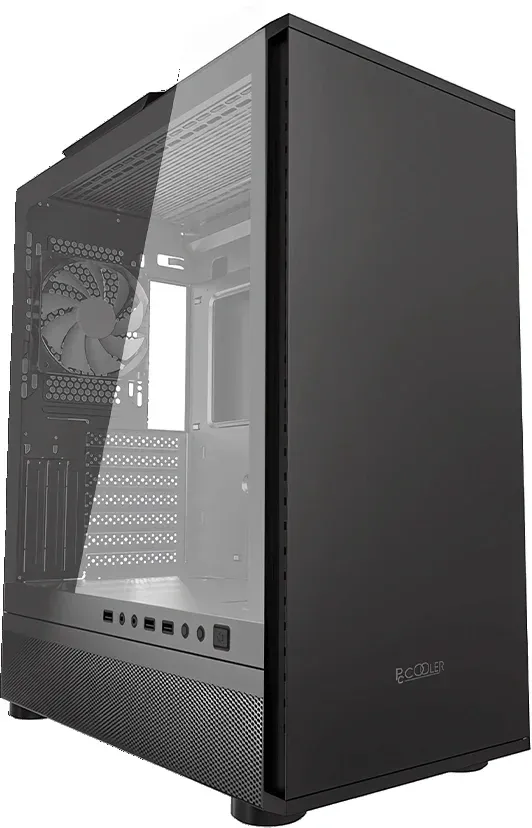 Корпус PcCooler IE200 черный без БП E-ATX 8x120mm 5x140mm 2xUSB2.0 1xUSB3.0 audio bott PSU - фото 1